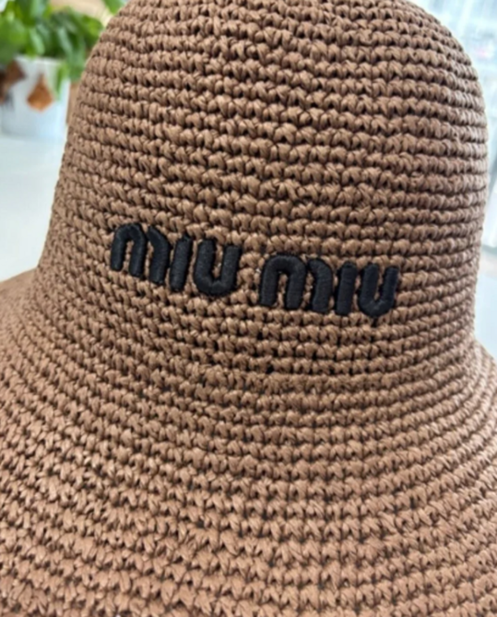Miu Miu Brown Straw Hat View 4